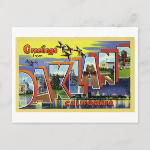 Carte Postale Salutations vintages d'Oakland, Californie