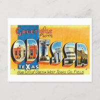 Salutations vintages d'Odessa, Texas
