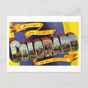 Carte Postale Salutations vintages du Colorado
