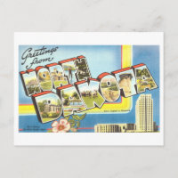 Salutations vintages du Dakota du Nord