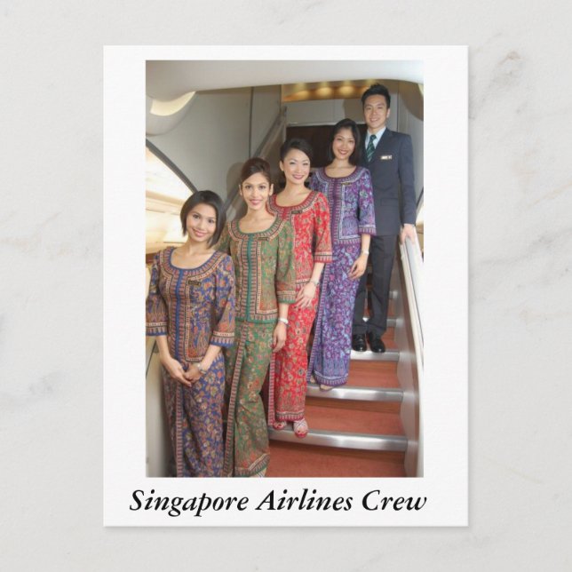 CARTE POSTALE SALUTIONS DE SINGAPOUR AIRLINES (Devant)