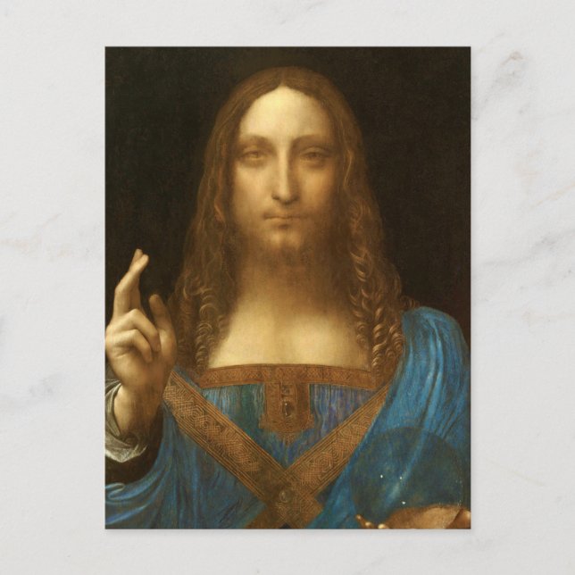Carte Postale Salvator Mundi par Leonardo da Vinci (c1500) (Devant)