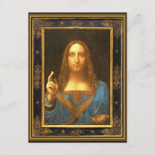 Carte Postale Salvator Mundi par Leonardo da Vinci vers 1500