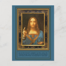 Carte Postale Salvator Mundi par Leonardo da Vinci vers 1500 Pos
