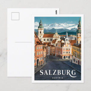 Carte Postale Salzbourg Autriche Lieu de voyage célèbre