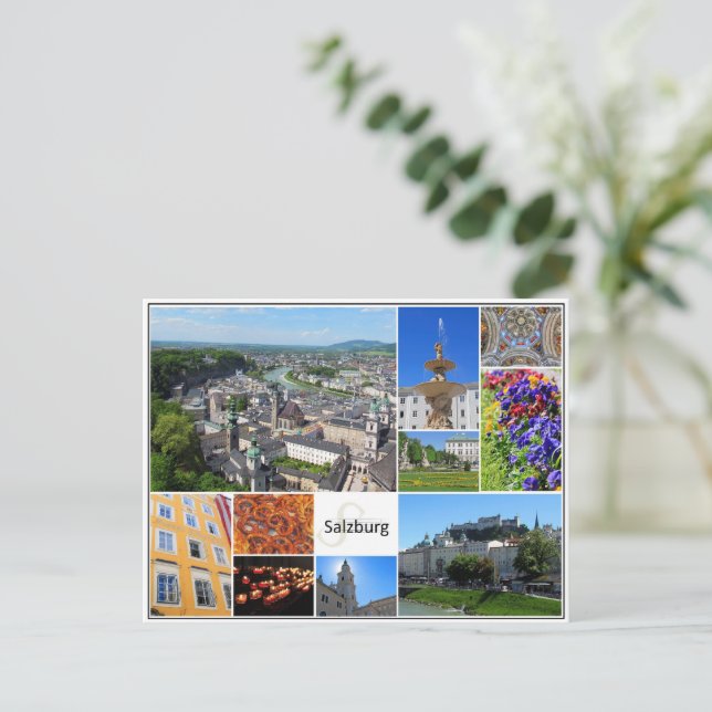 Carte Postale Salzburg World Traveller Collage (Debout devant)