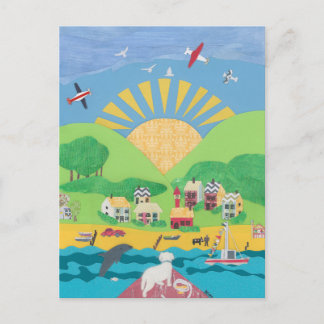 Carte Postale Sam sur le bateau