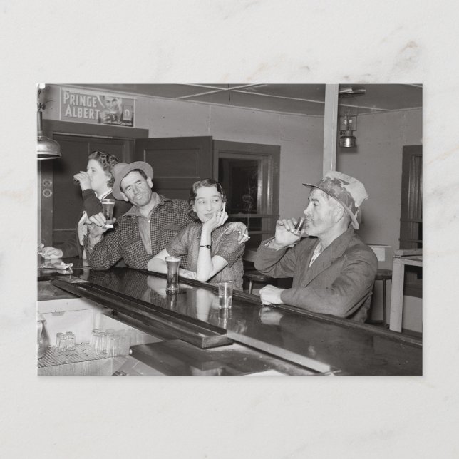 Carte Postale Samedi soir au Salon, 1937 (Devant)