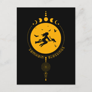 Carte Postale Samhain Blessings, sorcière