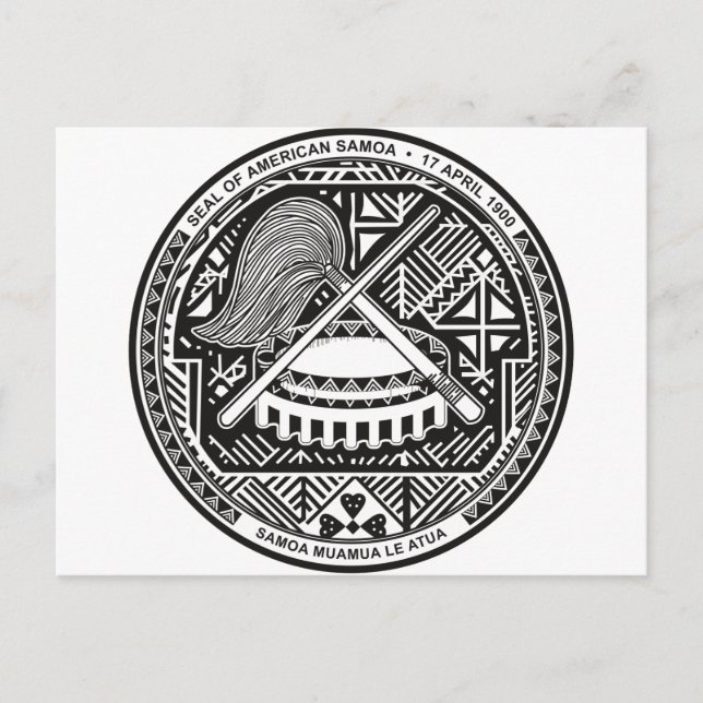Carte Postale Samoa américaines Armoiries AS (Devant)