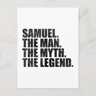 Carte Postale Samuel nom, Samuel L'Homme Le Mythe La Légende