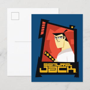 Carte Postale Samurai Jack Souriant Futuristic Frame Graphic