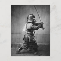 Samurai vintage avec épée et poignard