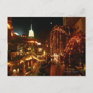 Carte Postale San Antonio Riverwalk à la nuit