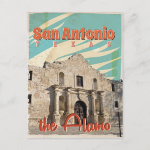 Carte Postale San Antonio, Texas, affiche de voyage de l'Alamo
