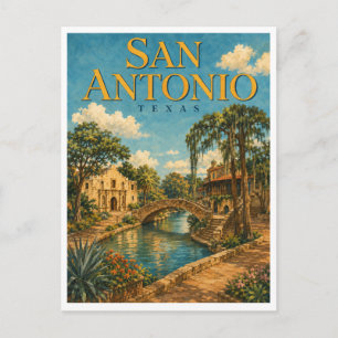 Carte Postale San Antonio Texas River Walk GeoSaga