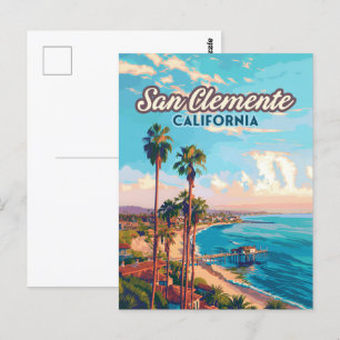 Carte Postale San Clemente California Beach Orange County Retro