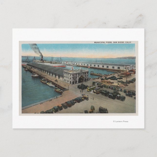 Carte Postale San Diego, CA - Passerelle municipale (Devant)