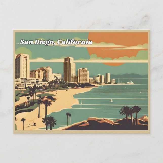 Carte postale San Diego, Californie (Devant)