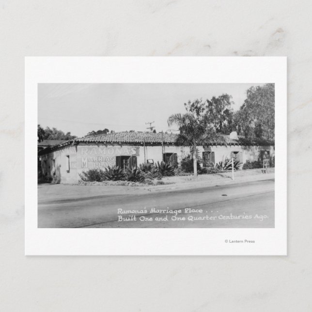 Carte Postale San Diego, lieu de mariage de CA Ramona Photo (Devant)