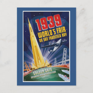 Carte Postale San Francisco 1939 World's Fair Vintage Postcard