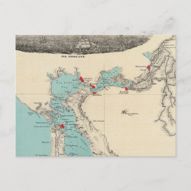 Carte Postale San Francisco à Sacramento (Devant)