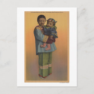 Carte Postale San Francisco, CAChinese Femme & Baby