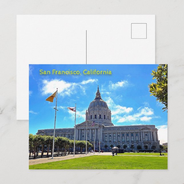 Carte postale San Francisco California City Hall N (Devant / Derrière)