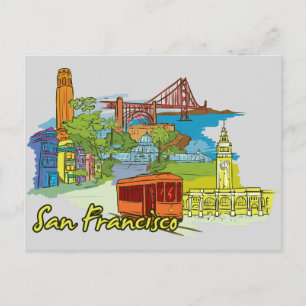 Carte Postale San Francisco, Californie Célèbre City