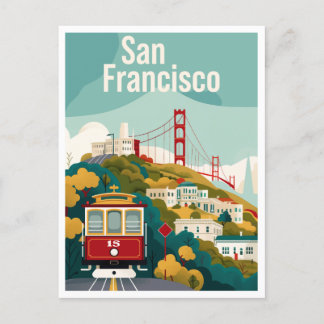 Carte Postale San Francisco Californie - Téléphérique Rouge