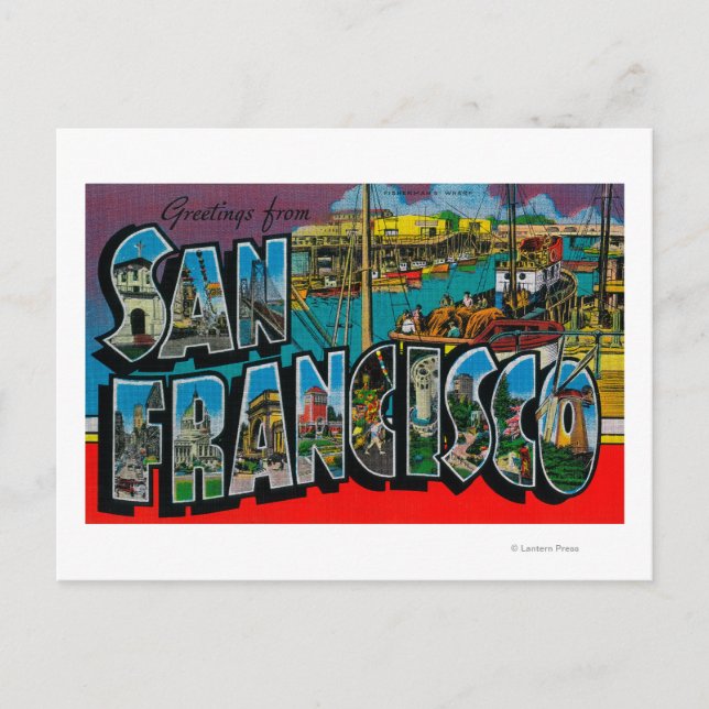 Carte Postale San Francisco, CalifornieGrandes SCÈNES (Devant)