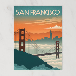 Carte Postale San Francisco : Le charme fou de Golden Gate