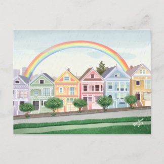 Carte Postale San Francisco Pastel Peint Dames Blank