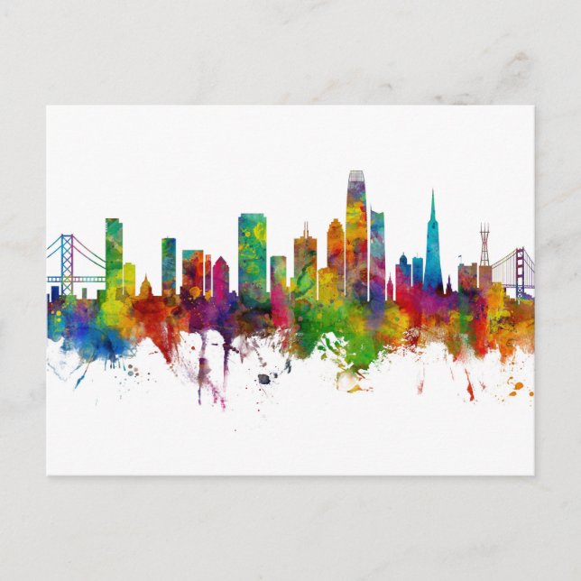 Carte Postale San Francisco Skyline Californie (Devant)