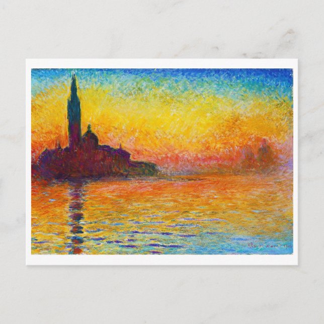 Carte Postale San Giorgio Maggiore à Dusk Claude Monet (Devant)