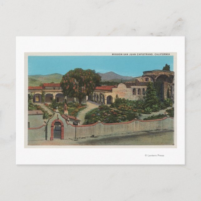 Carte Postale San Juan Capistrano, CAView de la mission (Devant)