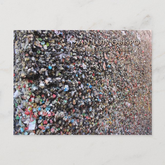 Carte postale San Luis Obispo Bubblegum Alley ! (Devant)