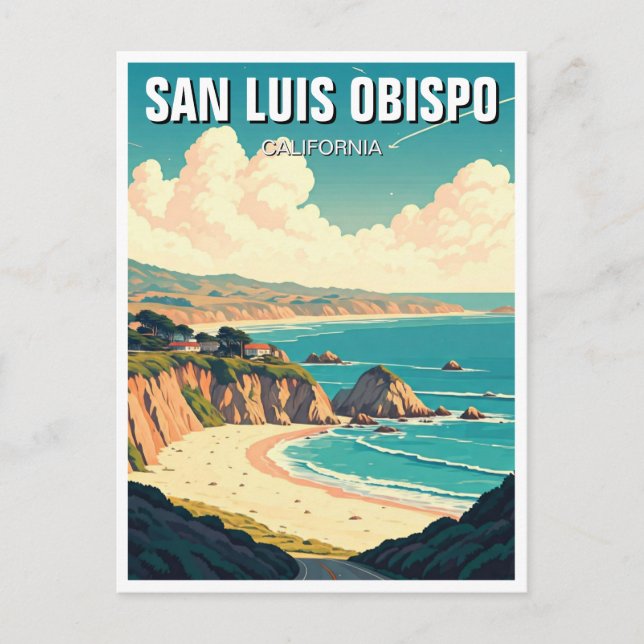 Carte Postale San Luis Obispo Californie Côte centrale (Devant)