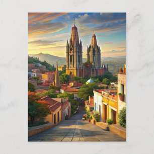 Carte Postale San Miguel de Allende, rue Mexico