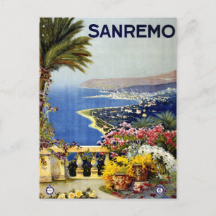Carte Postale San Remo Italien Méditerranéen Poster de Voyage 19