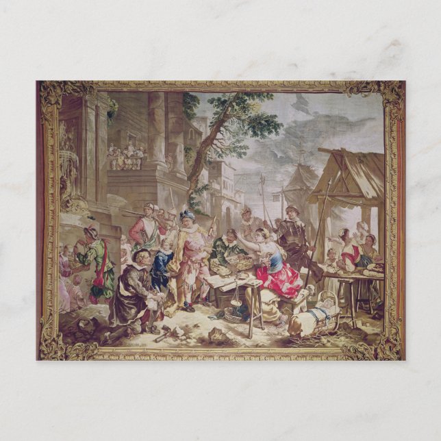 Carte Postale Sancho Panza et le vendeur de noix (Devant)