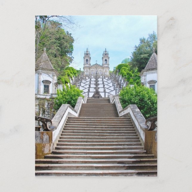 Carte Postale Sanctuaire Bom Jesus do Monte à Braga, Portugal (Devant)