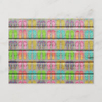 Sandales de couleur Whimsical Texture en bois Vint