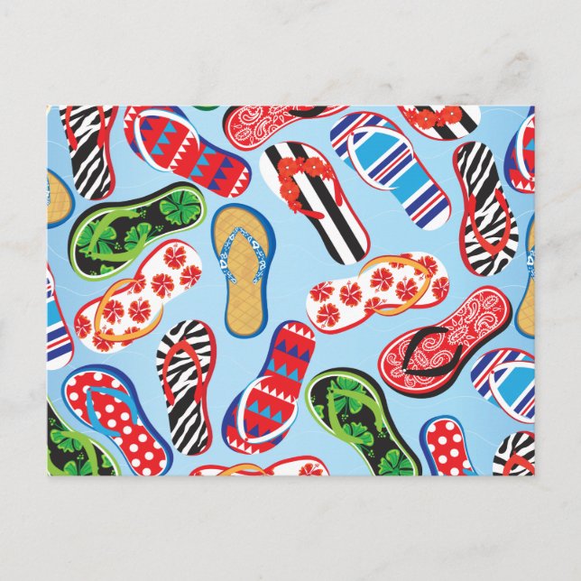 Carte Postale Sandales de tongs (Devant)