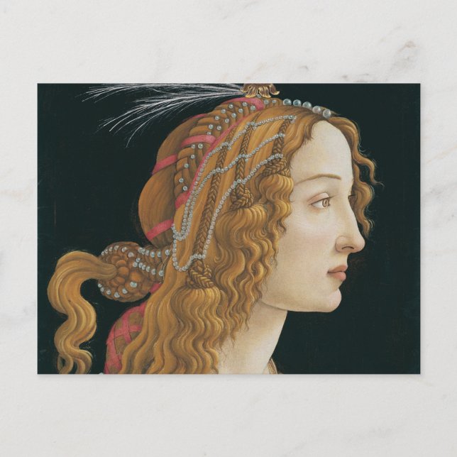 Carte Postale Sandro Botticelli - Portrait idéalisé d'une dame (Devant)