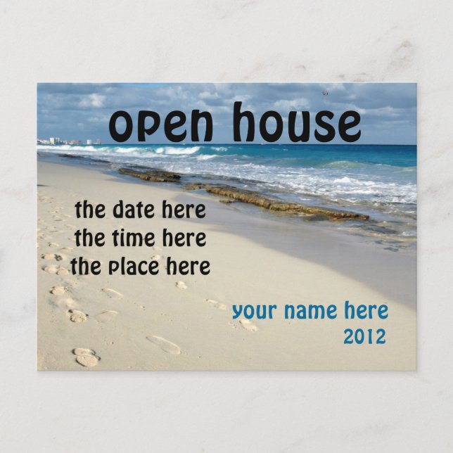 Carte postale Sandy Beach Open House (Devant)