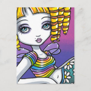 Carte postale "Sandy" Cute Rainbow Fairy Art