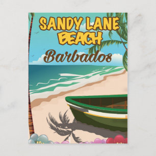 Carte Postale Sandy Lane Beach Barbados affiche des vacances