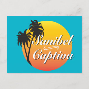 Carte Postale Sanibel Captiva Îles Floride Palmiers élégants