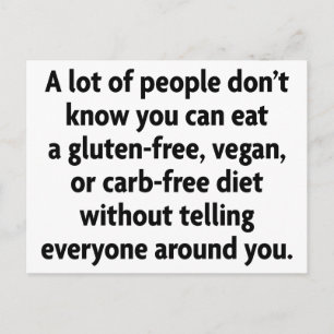 Carte Postale Sans glucides
